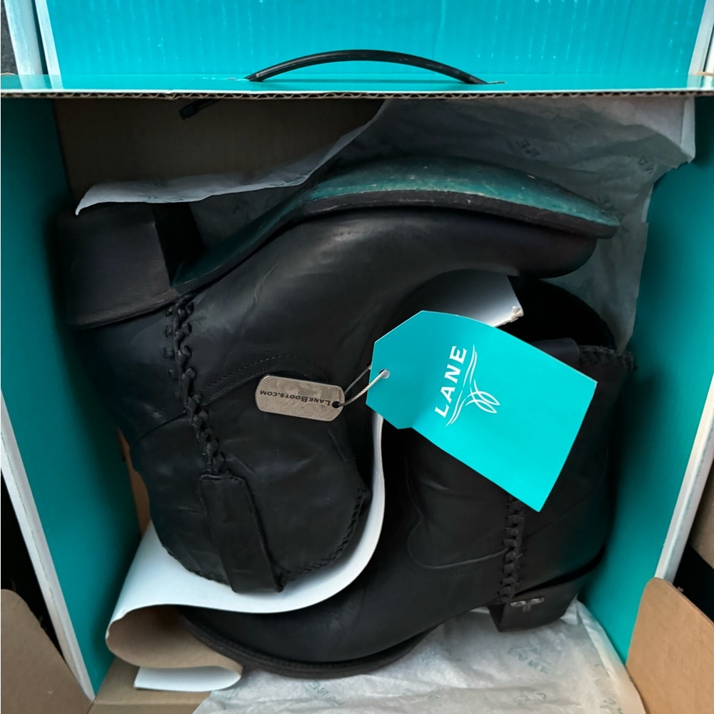 Lane Plane Jane booties. Black. Size 10